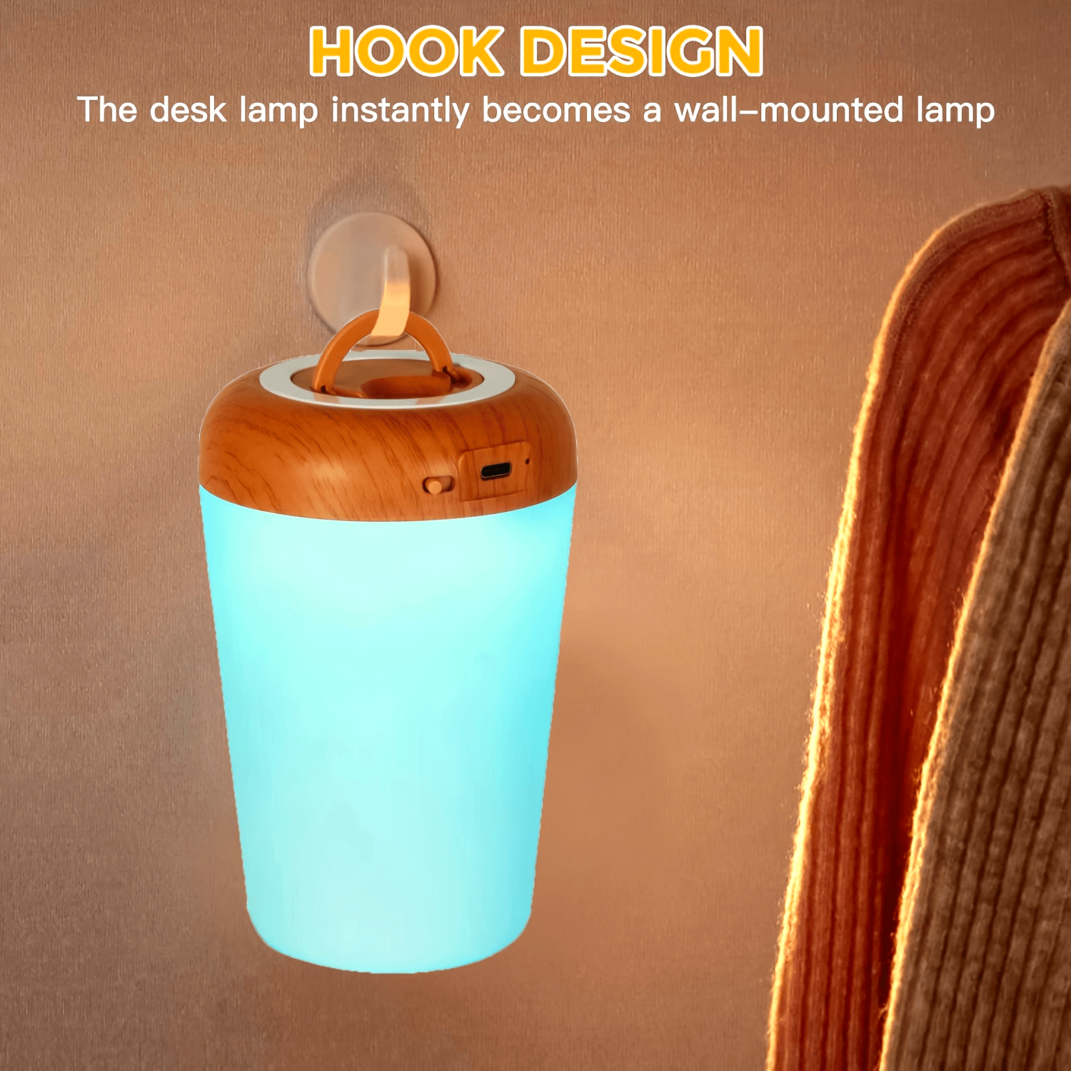 Touch-Controlled Portable Night Light with 13 RGB Colors - Rechargeable Desk Lamp for Bedroom, Living Room, Dining Area, Perfect for Christmas Gifts, Holiday Office, Bedroom, Hotel, Party, Restaurant Decoration
