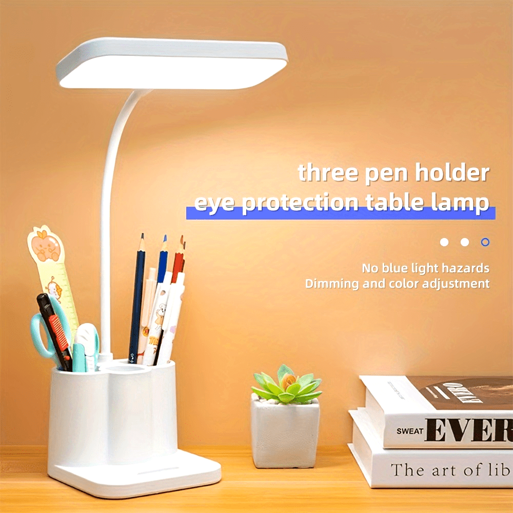 1pc JDY Rechargeable LED Stand Light with Polished Finish, Adjustable Lighting Desk Lamp, USB Charging, 5V, with Tabletop Mount, for Reading, Music Stand, Bedroom, Household Use