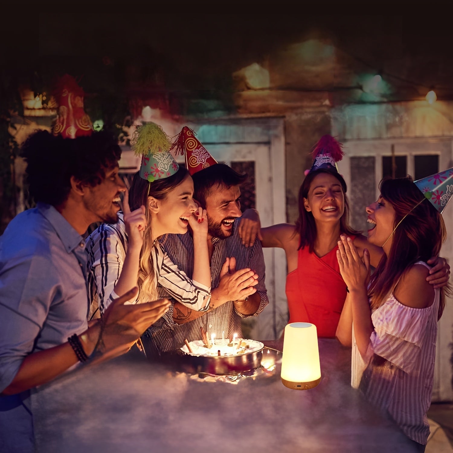 Touch-Controlled Portable Night Light with 13 RGB Colors - Rechargeable Desk Lamp for Bedroom, Living Room, Dining Area, Perfect for Christmas Gifts, Holiday Office, Bedroom, Hotel, Party, Restaurant Decoration